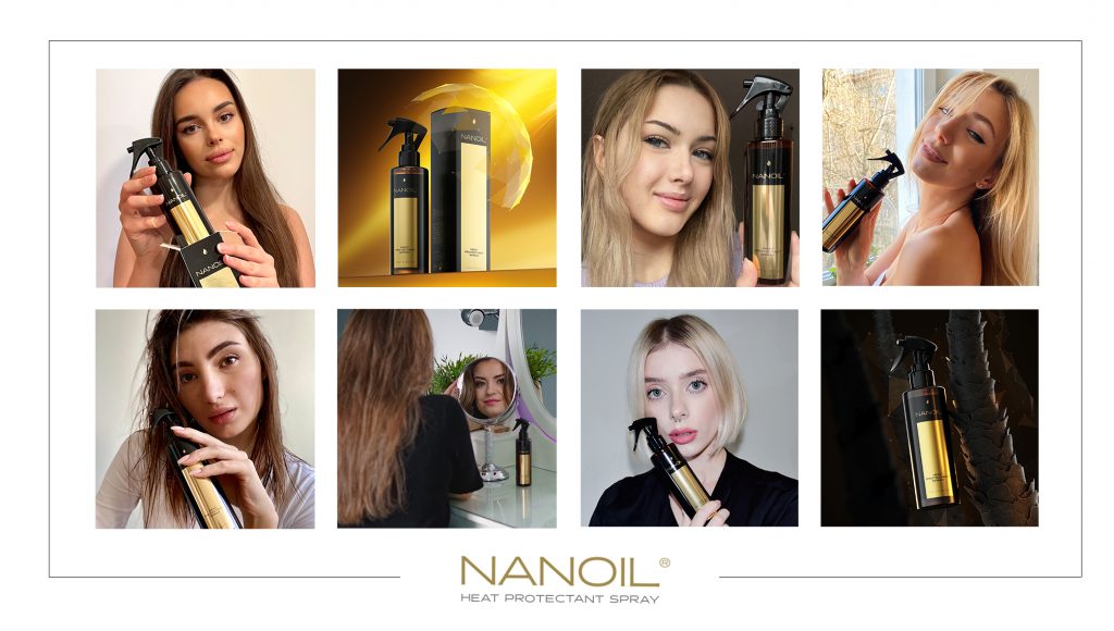 sprej na ochranu vlasů před teplem Nanoil